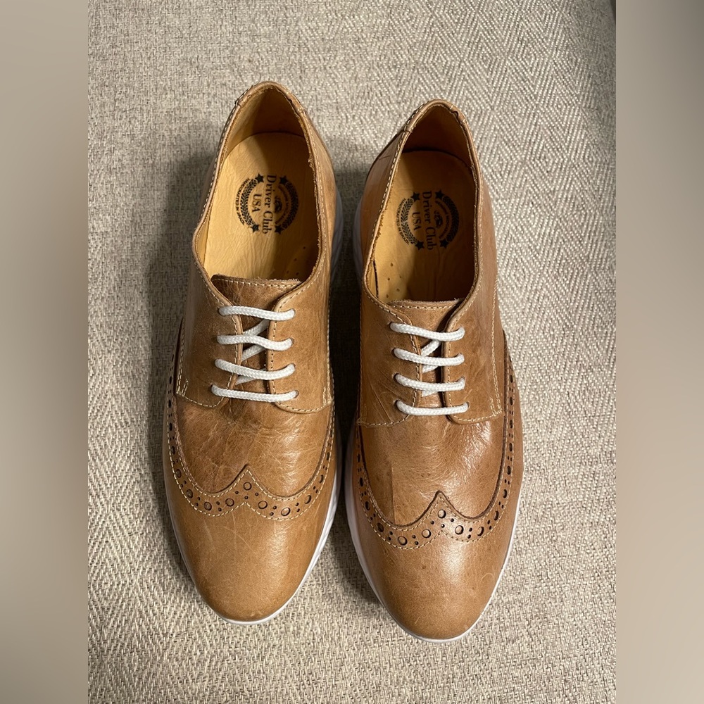 Driver Club USA Women's Leather Raleigh Extralight Wingtip Sneaker Loafer